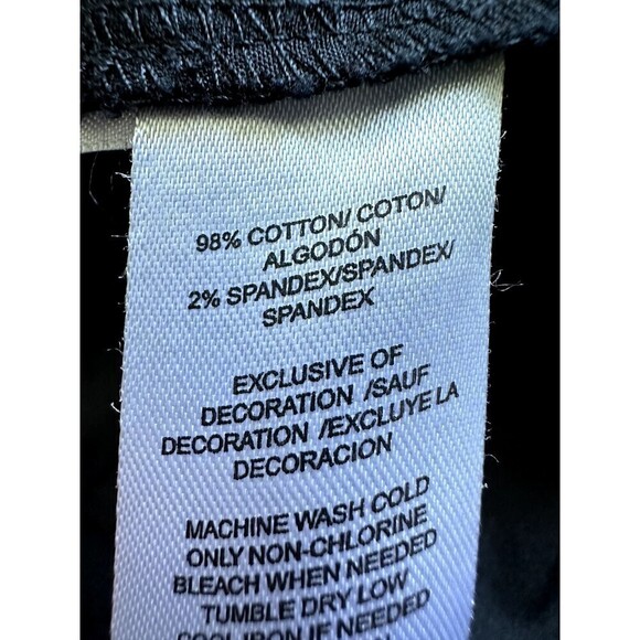 Ann Taylor Woman's Embroidered Trousers Size 8 Black Office Modern Work Minimal - Picture 3 of 16